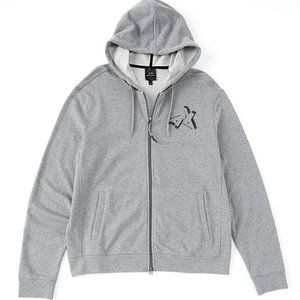 Armani Exchange 3D Logo Full-Zip Hoodie Med June